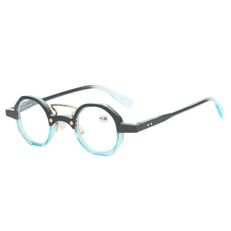 Fashionable And Trendy Small Round Frame Presbyopia Glasses With High-Definition Transparent Lenses And High-Quality Spring Legs