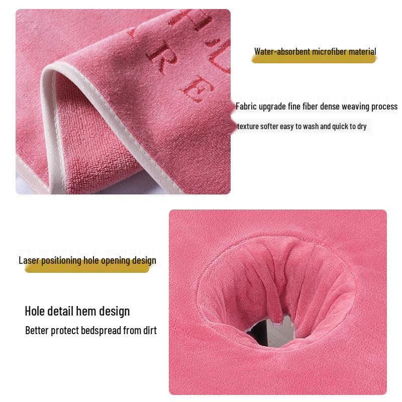 Индивидуальный набор для салона красоты: Утолщенные полотенца для массажной кровати и подушки с отверстием для лица