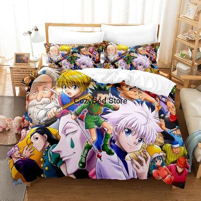Новый постельный комплект Hunter X Hunter Односпальный Полуторный Двуспальный Кингсайз Постельное белье для взрослых и детей Домашний декор Пододеяльник Подарок