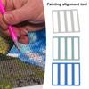 Diamond Art Ruler Reusable Diamond Placement Alignment Tool 3D Printed Craft Ruler for DIY Diamonds Art Projects