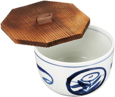 Рисовая миска с крышкой Yamashita Craft, ручная роспись в стиле арабеск, 12 x 12 x 9 см, 56319-058