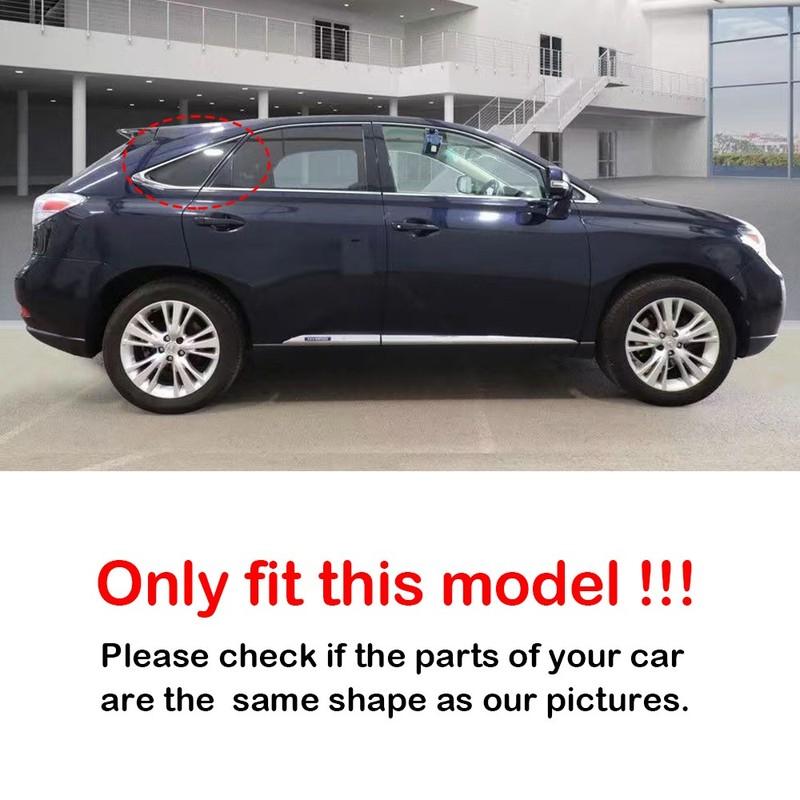 Для Lexus RX270 RX450 350 2009-2014 АБС-пластик Заслонка-жалюзи на заднее боковое стекло Накладка-воздухозаборник Боковой вентиляционный люк Отделка Автомобильный клей Аксессуар