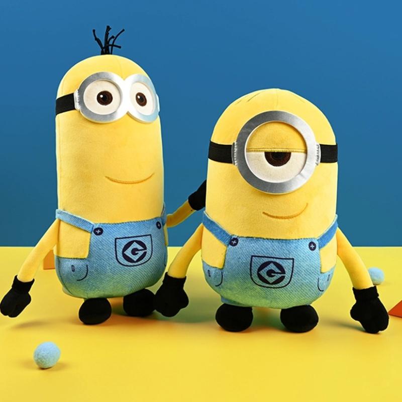Official Minions Movie Character Yellow Plush Toy Bob Stuart Soft Doll Kids Christmas Birthday Gift