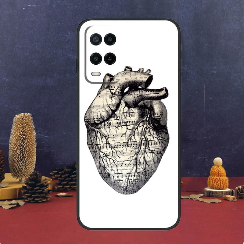 Anatomical Heart Anatomy For OPPO A54S A74 A94 A58 A78 A98 A16 A76 A96 A15 A17 A77 A5 A9 A52 A72 A79 A53S A57S Case