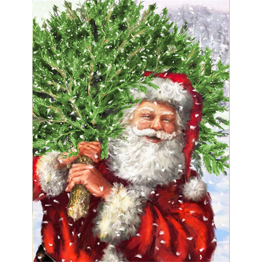 Полный квадратный дрель Алмазная картина 5d Санта-Клаус DIY Алмазная вышивка Рождественская мозаика Текст Домашний декор