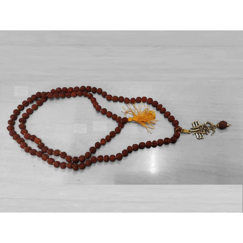 @ Индийская традиционная четки ОМ и Тришул Рудракша для унисекс Zr-2487-Скидка 60%