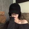 New big head circumference gray baseball cap children's new wide brim shows the face small versatile retro embroidered cap