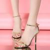 Женские сандалии Новые летние модные сандалии Элегантные тонкие высокие каблуки Женские гладиаторские туфли для вечеринок Женские сандалии