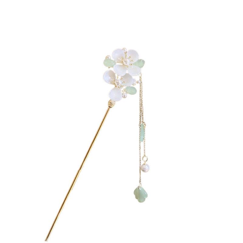 Elegant Pearl Tassel Butterfly Hairpin: Rhinestone-Embellished Chinese Style, Versatile and Luxurious Hair Clip