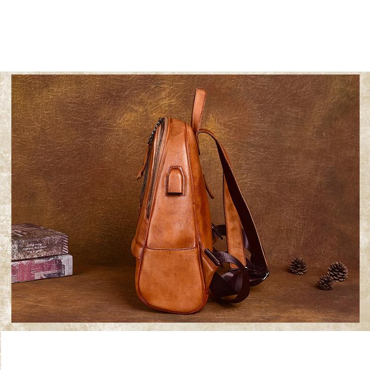 Рюкзак из натуральной кожи, женский рюкзак для отдыха, дорожные сумки из натуральной мягкой кожи, винтажный стиль с тиснением в виде рыб