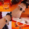 Halloween Funny Pumpkin Ghost Bracelet For Women Black Bat Spider Web Hat Metal Chain Bangles Hip Hop Punk Festival Jewelry Gift