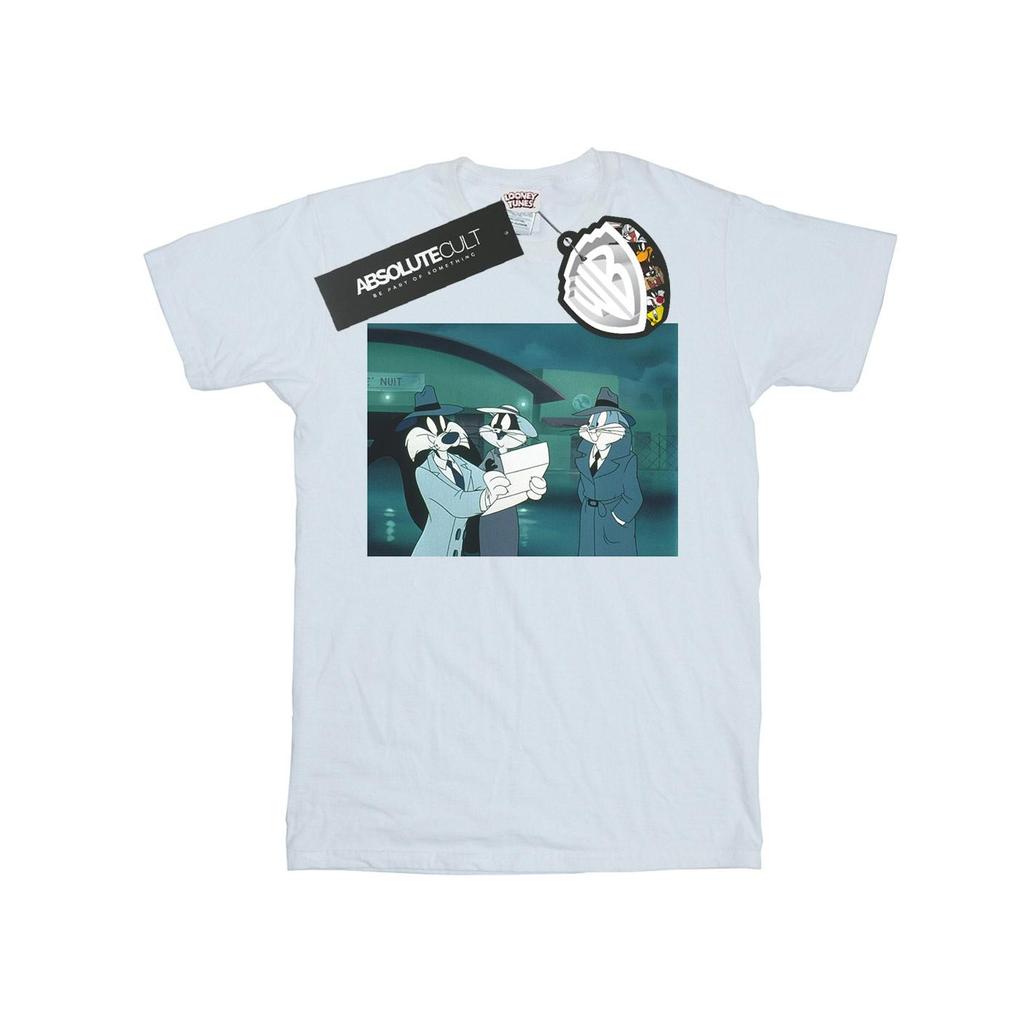 Looney Tunes Mens Bugs Bunny Sylvester Letter T-Shirt