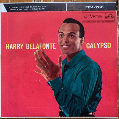 7-дюймовая пластинка HARRY BELAFONTE - Calypso EPA768 RCA Victor 1956 Канада Регги, Ска и Даб Б/у