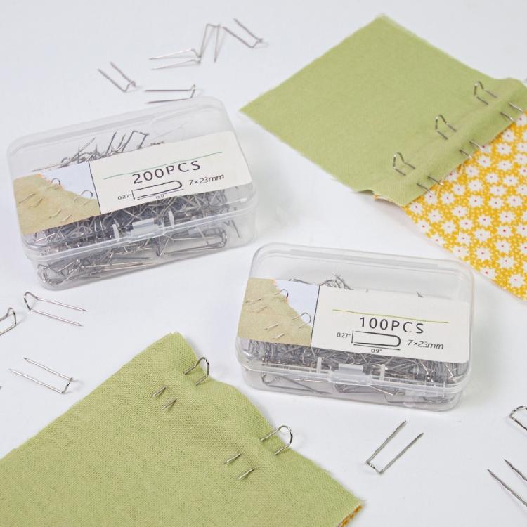 100/200 шт. Двойные блокирующие булавки Прямые булавки Вилочные булавки Булавки для рукоделия для шитья ткани, квилтинга, для демонстрации ювелирных изделий