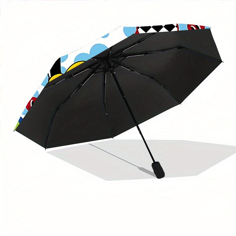 1pc Colorful Mickey Mouse Durable Cartoon Folding Umbrella, Portable 3-Fold Compact Umbrella for Men and Women, Suitable for Travel or Daily