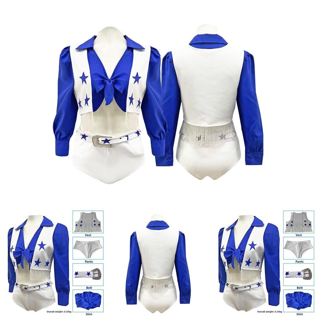 Football Match Cheerleader Girl Performance Costume Set For Stadium And Party Celebrations