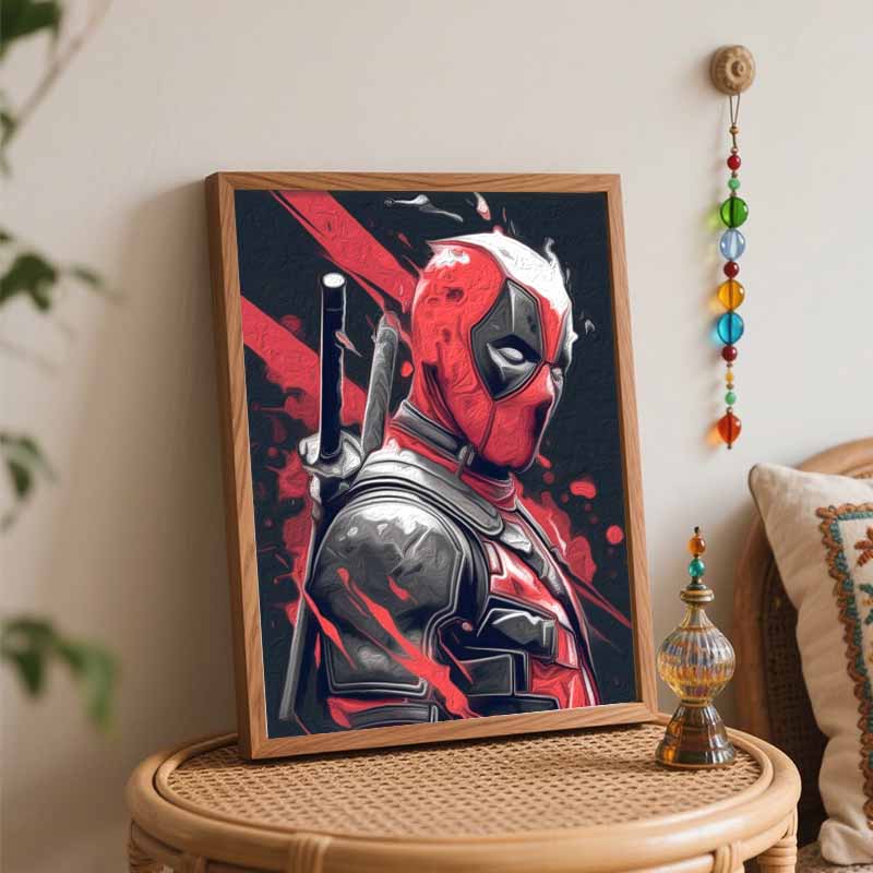 Disney Oil Painting DIY Digital Painting HandPainted Superhero Mercenary Wall Art for the Living Room or Entryway.