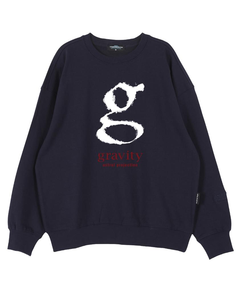 ASTRAL PROJECTION Signature Gravity Oversized Drop Shoulder Sweatshirt_Navy