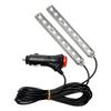 Car Atmosphere Lamp DC 12V 2x 9 LED Cigarette LED Decoration Lamp Dash Floor Foot Car-styling LED Strip Lights