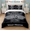 Bedding Set 1 Duvet Cover 2 Pillowcases Arctic Monkeys Print Soft Bed Linen Bedroom Decor