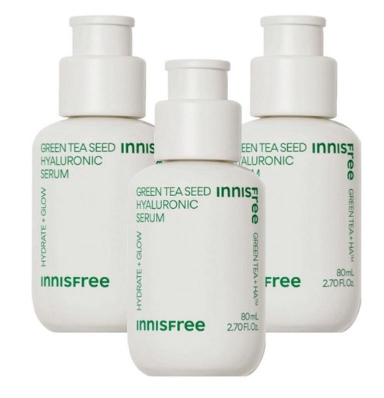 Innisfree Сыворотка с гиалуроновой кислотой и экстрактом семян зеленого чая. Глубокое увлажнение и уход за кожным барьером 80 мл