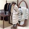 Куртка с 90% пуха белой утки, новая дутая женская средней длины до колена, утолщенная зимняя теплая куртка от холода
