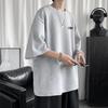 Вафельная футболка мужская с короткими рукавами Ins Tide Простая свободная летняя студенческая пара в гонконгском стиле