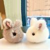 1PC Bunny Keychain Soft Cute Faux Rabbit Fur Car Handbag Keyring Simple And Fashion Accessory For Women Men