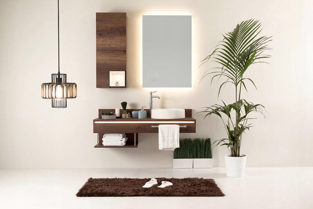 Lustro Podświetlane Led 60X55 Wodoszczelność Ip65 Wieszane Pion Poziom