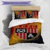 Stoke City Football Printed 3 Pieces Bedding Set, Comfortable Skin Friendly Bedroom Duvet Cover Set