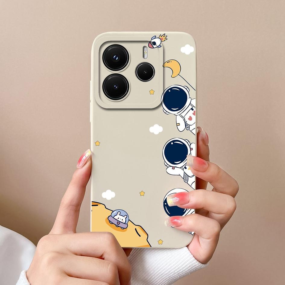 New Case For Redmi Note 11 11S 11E 11T 14 14S 12 12S 12R 12Turbo Pro Plus 4G 5G Fashion Astronaut Pattern Slim Silicone Anti Drop Shell For Redmi Capa