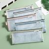 Zipper Pouch Small Wallet Grid Pencil Bag Mesh Storage Bags Stationery Bag Transparent File Bag