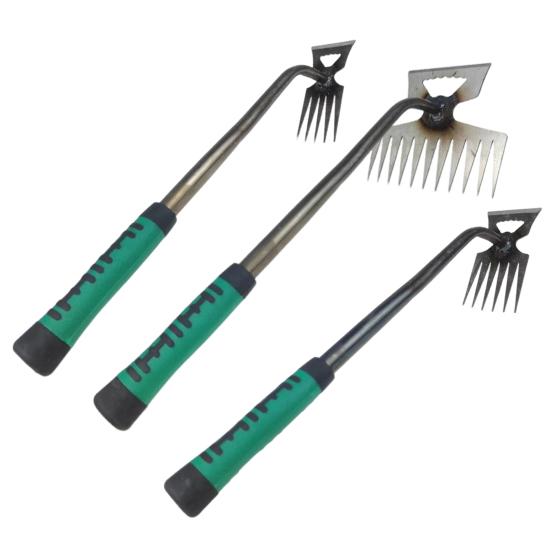 Многофункциональный инструмент для прополки с нескользящей ручкой, дизайн с острыми зубцами, нержавеющий инструмент для удаления сорняков, артефакт для прополки
