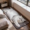 3D реалистичный ковер в форме кошки, мягкий пушистый прикроватный коврик, нескользящий напольный коврик, впитывающий, моющийся, плюшевый ковер для спальни, ванной комнаты