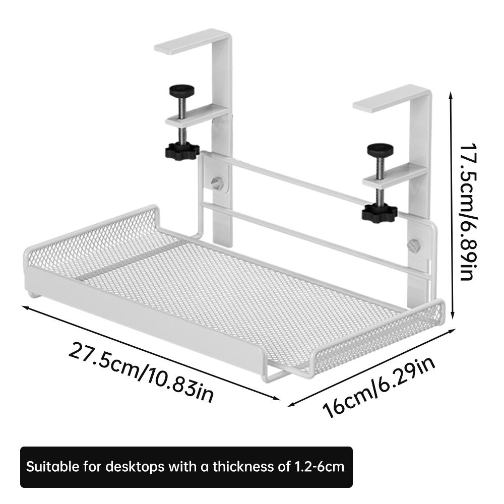 Подстольный лоток для укладки кабелей, Стальной настольный органайзер для кабелей без сверления, Держатель для офисного органайзера под столом, Стойка для укладки кабелей