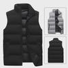 Unisex Korean Style Casual Cotton Vest - Solid Color, Warm, Sleeveless, Loose Fit for Autumn and Winter.