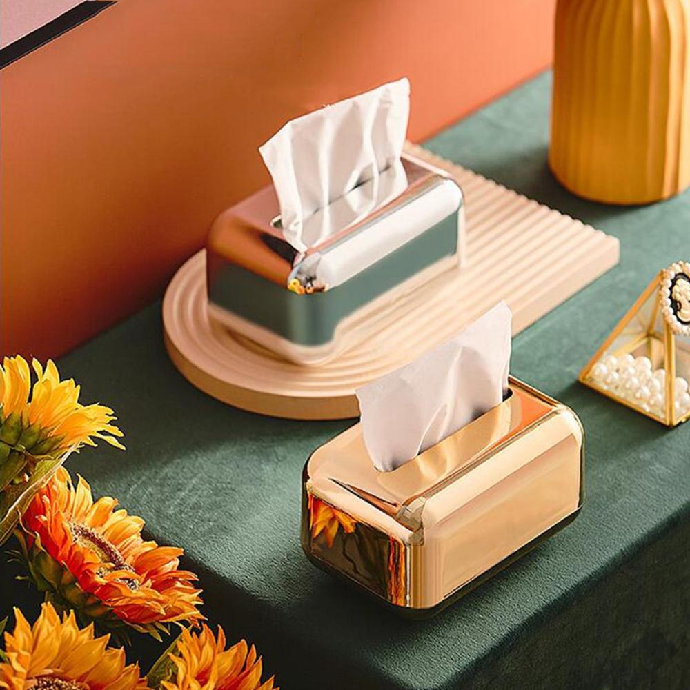 Office Hotel Bathroom Home Luxury Tissue Holder Wipes Storage Case Napkin Box Paper Towel Dispenser