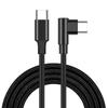 Кабель USB C 60 Вт с Г-образным разъемом, нейлоновая оплетка, для быстрой зарядки смартфонов, планшетов, ноутбуков, передача данных 480 Мбит/с