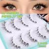 Transparent Terrier 5 Packs L-Shaped False Eyelashes Natural Comic Barbie Eyelashes Little Demon Eyelashes