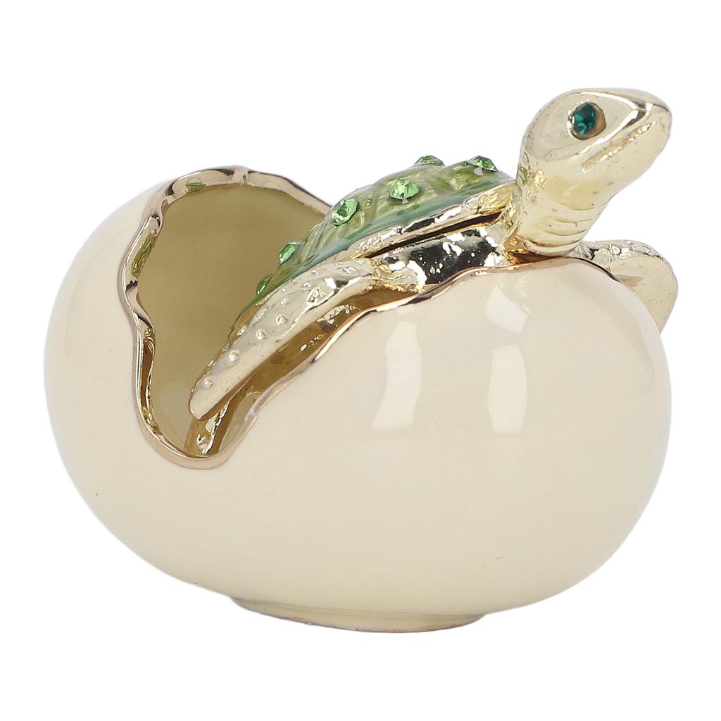 Hatching Turtle Trinket Box Green Hand Made Zinc Alloy Metal Baby Turtle Figurine Craft Jewelry Box