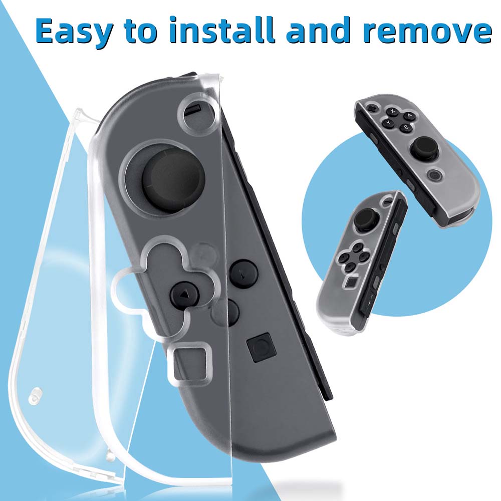 Кристально Чистый Жесткий Чехол-Защита для Контроллеров Nintendo Switch Joy-Con Прозрачный Защитный Корпус Чехол на Рукоятку