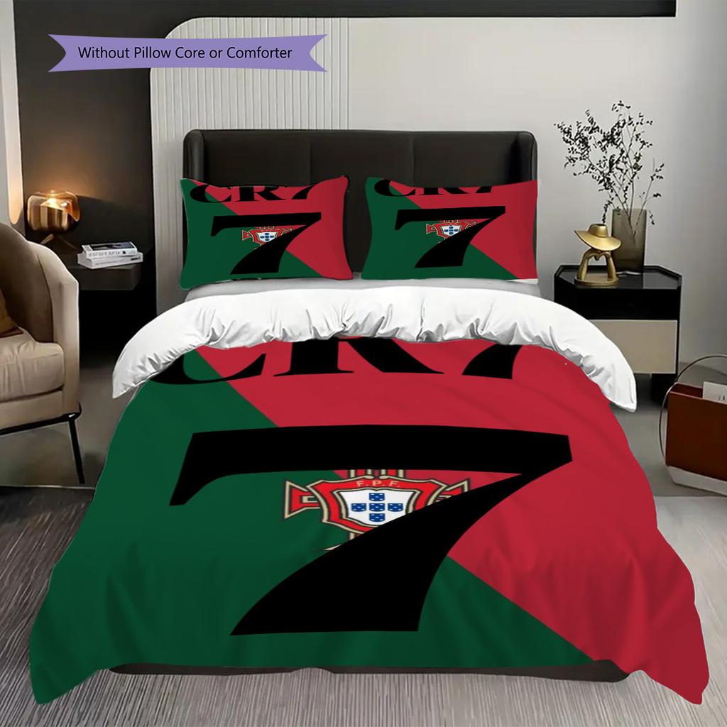 Ronaldo's Legacy Bedding (1 * duvet cover + 2 * pillowcase, without core) Duvet cover and pillowcase Christmas birthday gift Bedding set