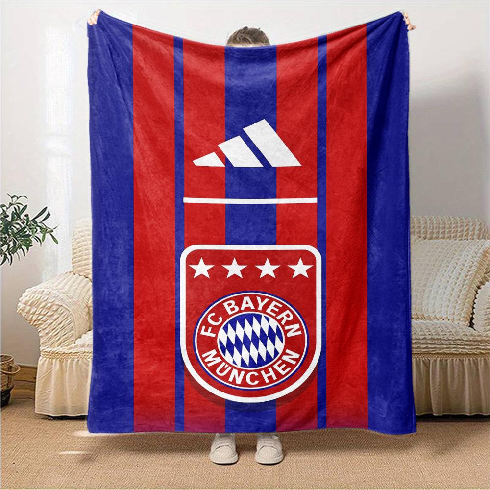 Bayern Munich Team Celebration Blanket Warmthful Decor Perfect for Picnics Sofa Seaside Four Seasons Multipurpose Stylish Decor