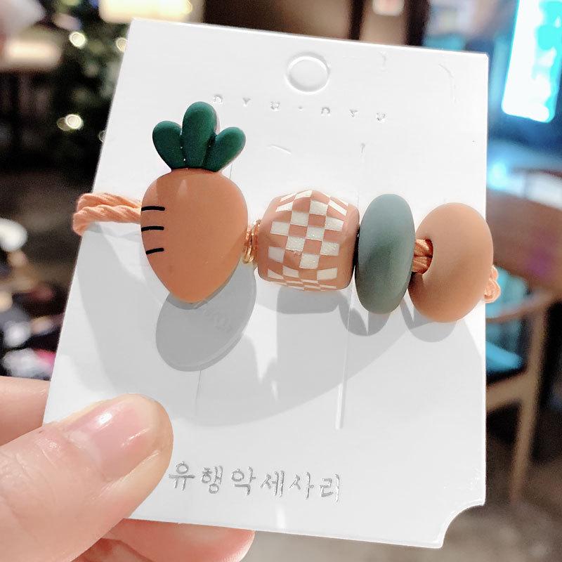 Изысканная резинка для волос с четырехлистным клевером из стразов - Высокоэластичная резинка для хвостика