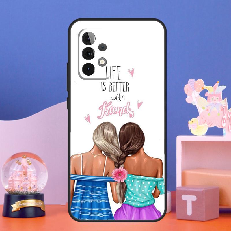 Best Friends BFF Matching Case For Samsung Galaxy A17 A06 A16 A26 A36 A56 A55 A35 A15 A32 A52 A13 A33 A53 A14 A34 A54