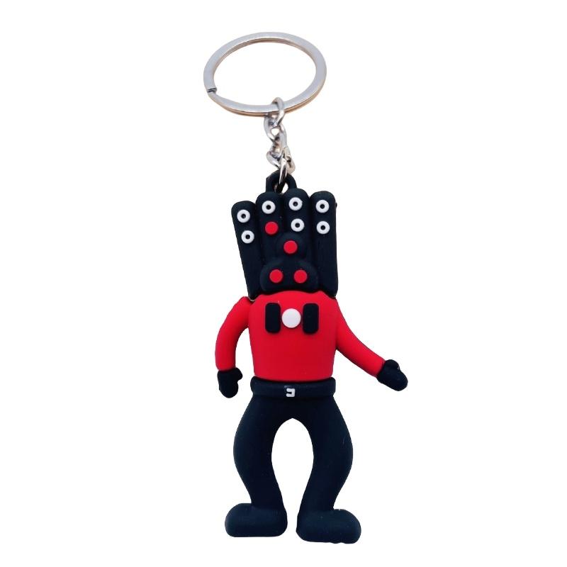 Titan Sound Man Keychain Pendant Wholesale Cross-border Toilet Man Surveillance Tv Man Game Decoration