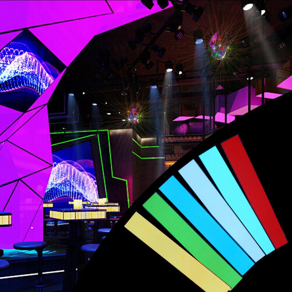 DIY 12 x 2 дюйма, 12 В, электролюминесцентная панель с электролюминесцентной лентой, задняя подсветка с инвертором, гирлянды, 6 цветов