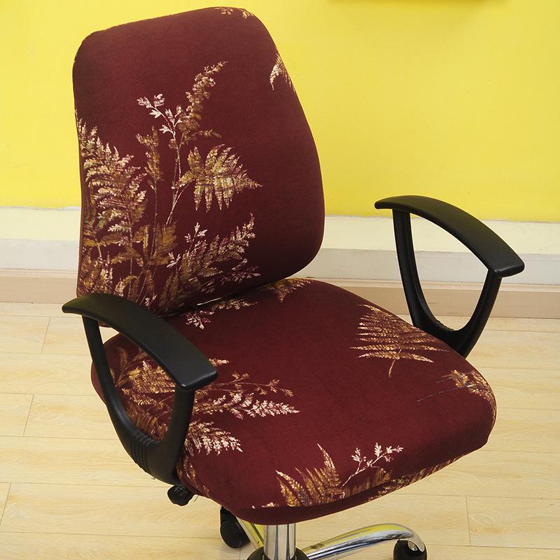 Printed Stretch Split Seat Cover Universal Computer Sectional Chair Covers Home Decor Rotating Lift Office Chair Protectors