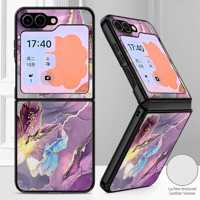 Акварельный мраморный чехол для Samsung Galaxy Z Fold 8 Ultra 7 6 5 Fold8 Fold7 Fold6 Роскошная кожаная накладка Жесткая складная крышка для телефона