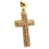 Les Trésors De Lily [L4644] - Gold Plated Pendant 'Cross' White Gold - 30x14 Mm